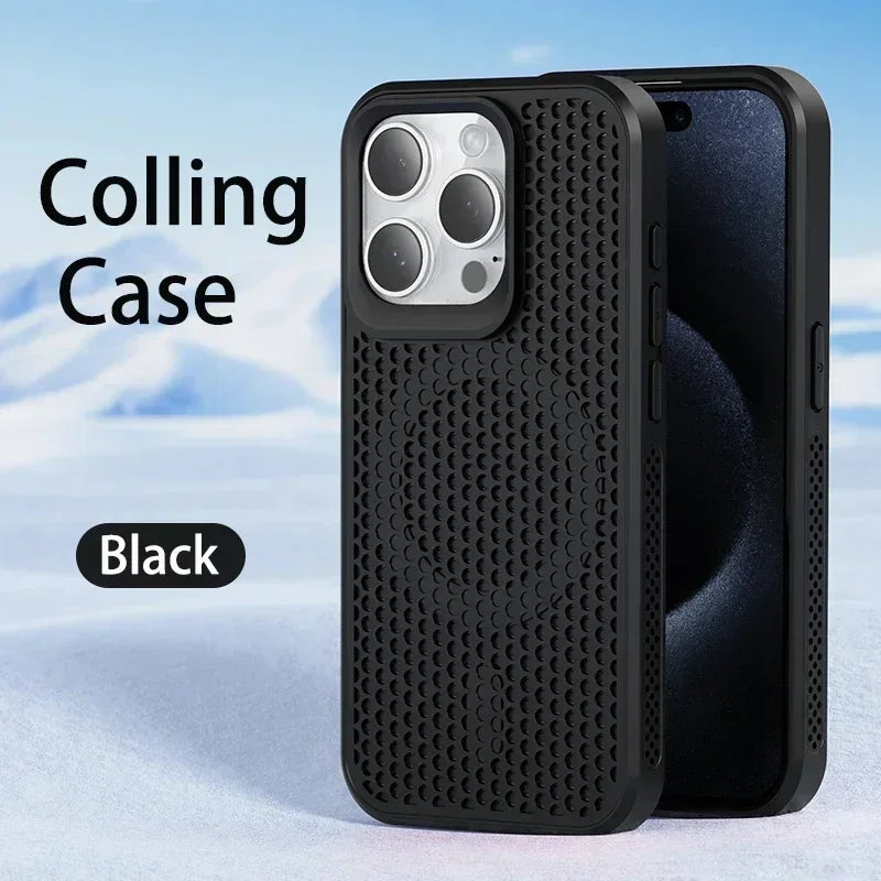 Black Coque Magnétique Antichoc À Ventilation Optimisée Pour iPhone