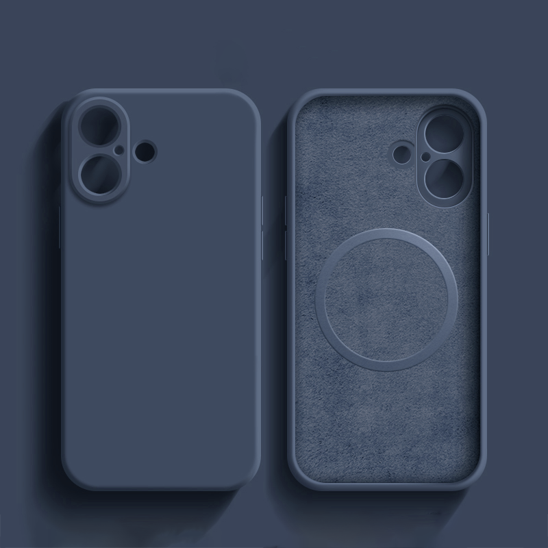 Blue Coque En Silicone Magnétique Résistante Pour iPhone