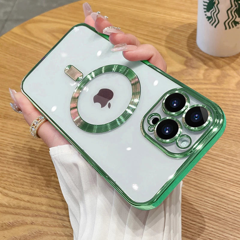 Green Coque Magnétique Avec Protection Renforcée Pour iPhone
