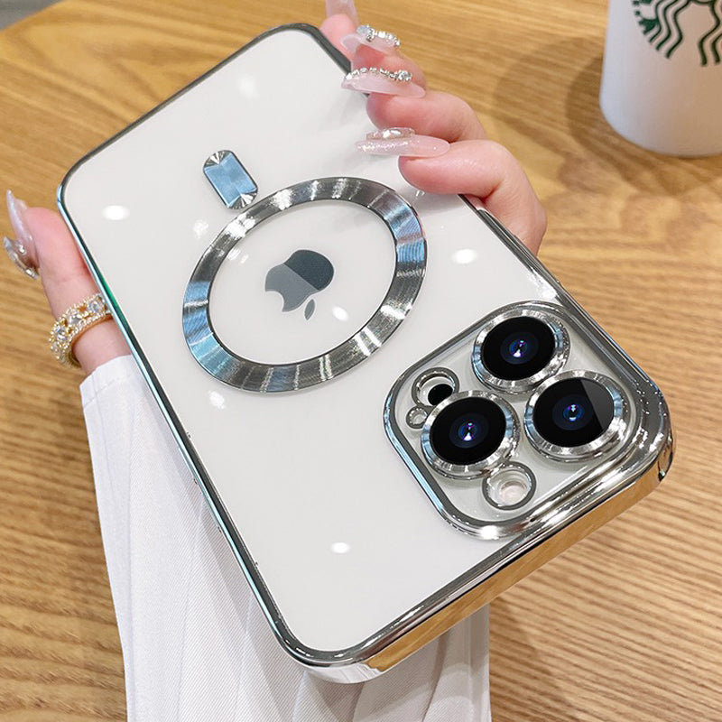 Argent Coque Magnétique Avec Protection Renforcée Pour iPhone