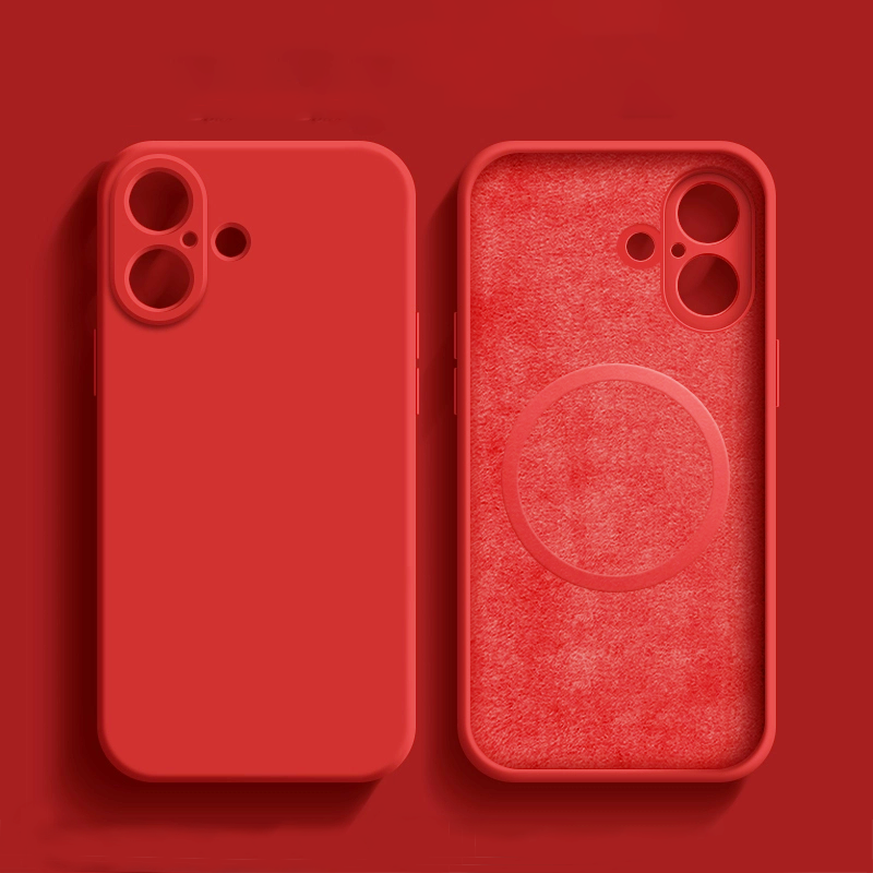 Red Coque En Silicone Magnétique Résistante Pour iPhone
