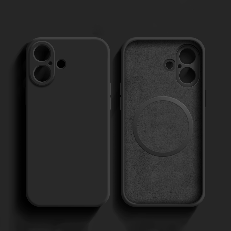 Black Coque En Silicone Magnétique Résistante Pour iPhone