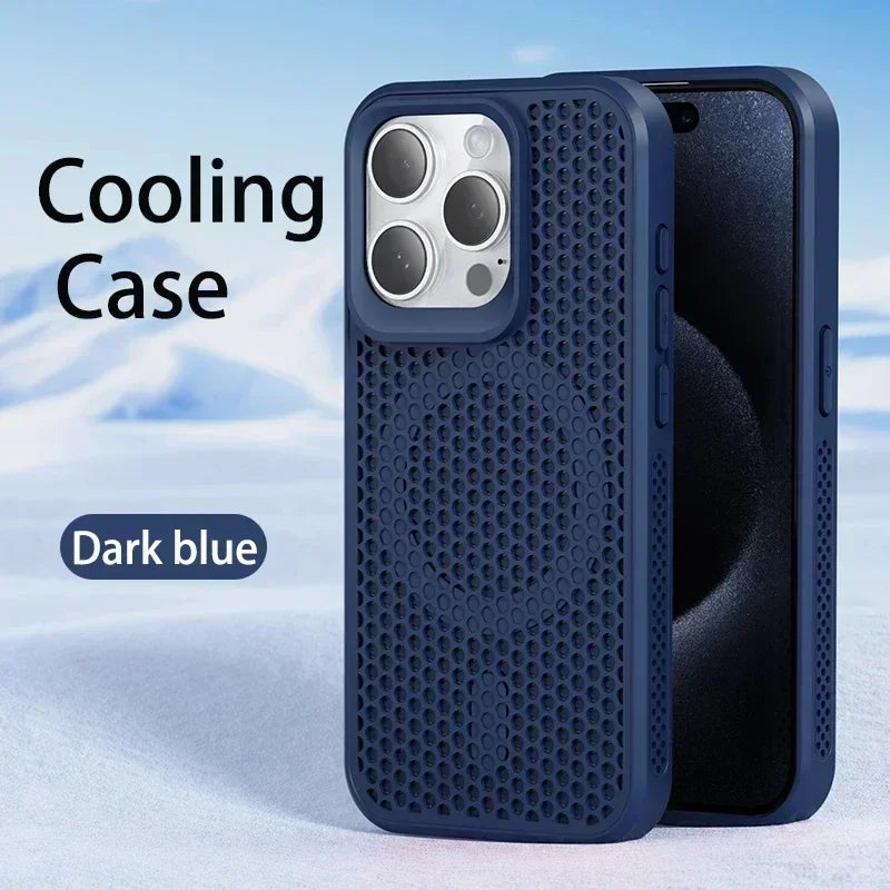 Dark Blue Coque Magnétique Antichoc À Ventilation Optimisée Pour iPhone