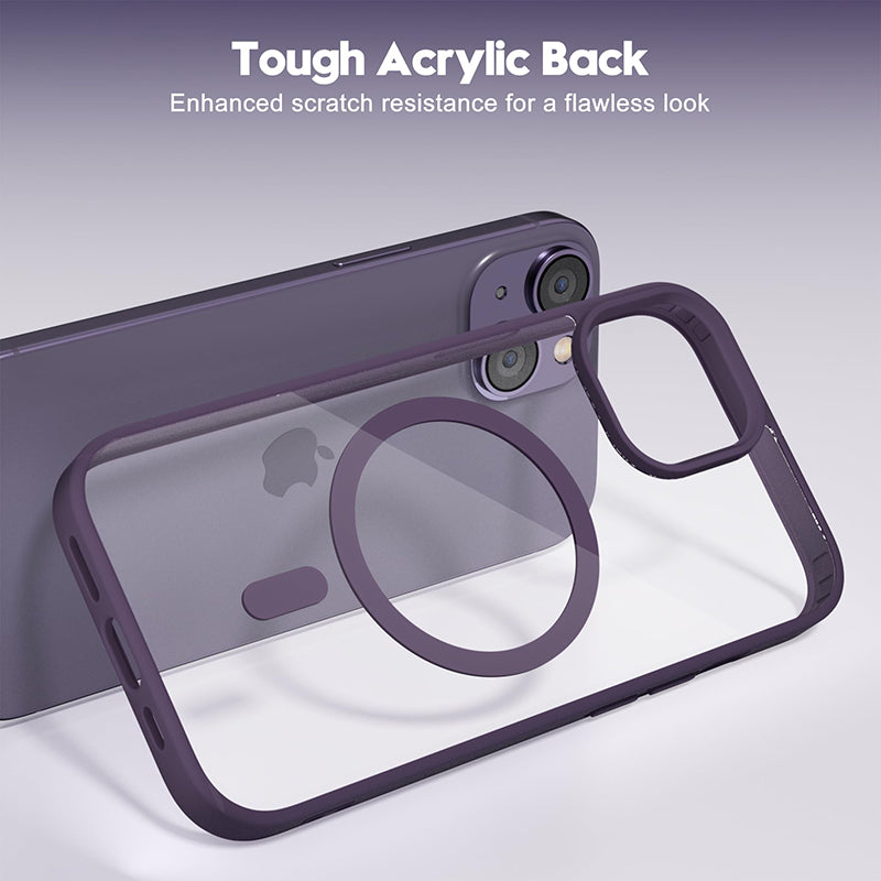 Dark purple Coque Magnétique Transparente Antichoc Pour iPhone