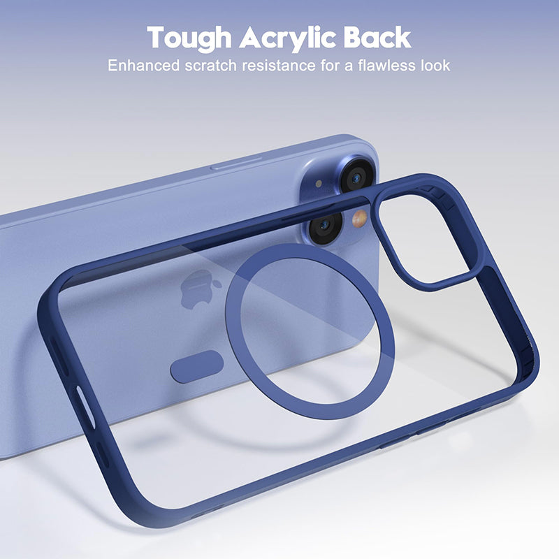 Blue Coque Magnétique Transparente Antichoc Pour iPhone