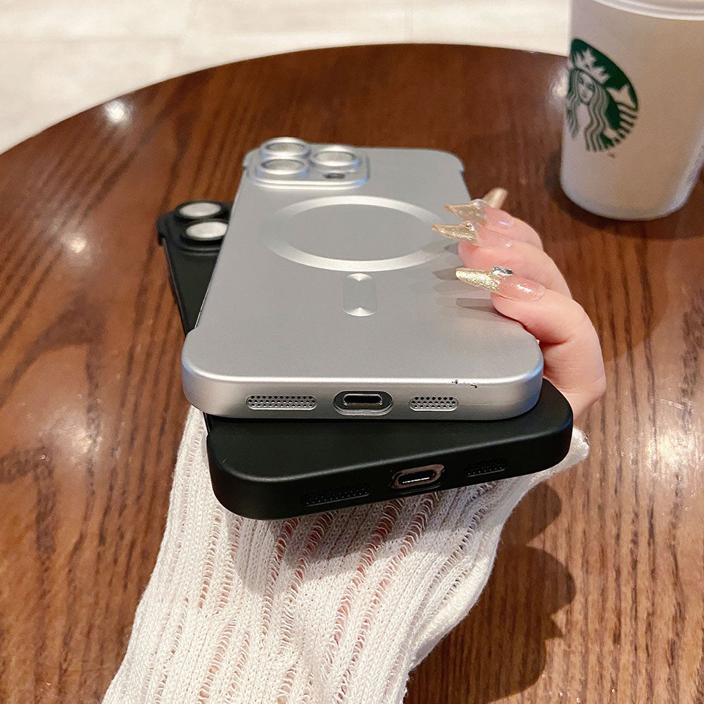 Coque Sans Bordure En Titane Avec Support Pour Iphone - Image 5