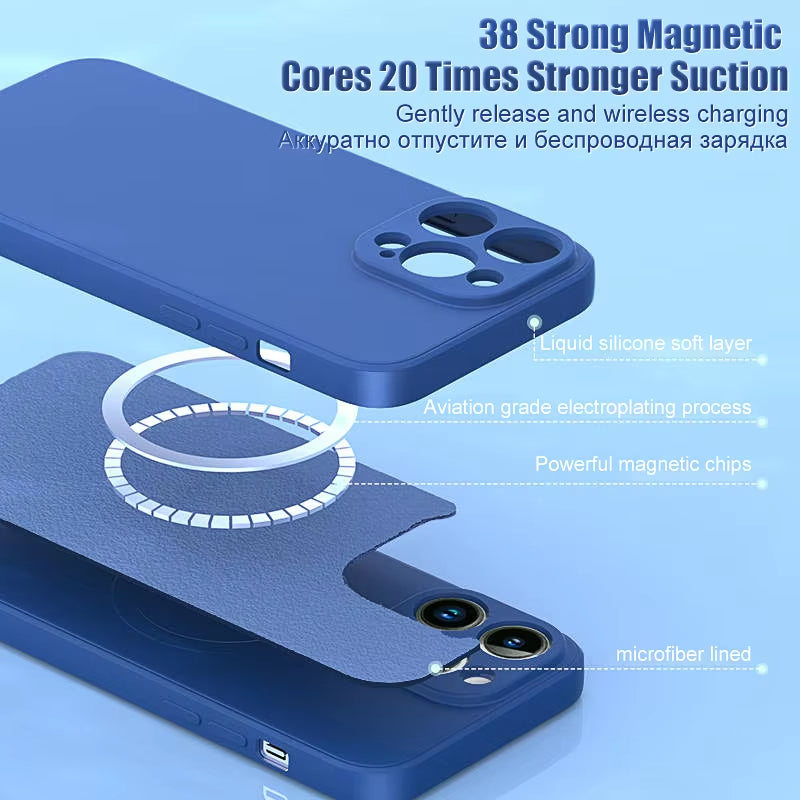 Coque En Silicone Magnétique Résistante Pour iPhone - Image 5
