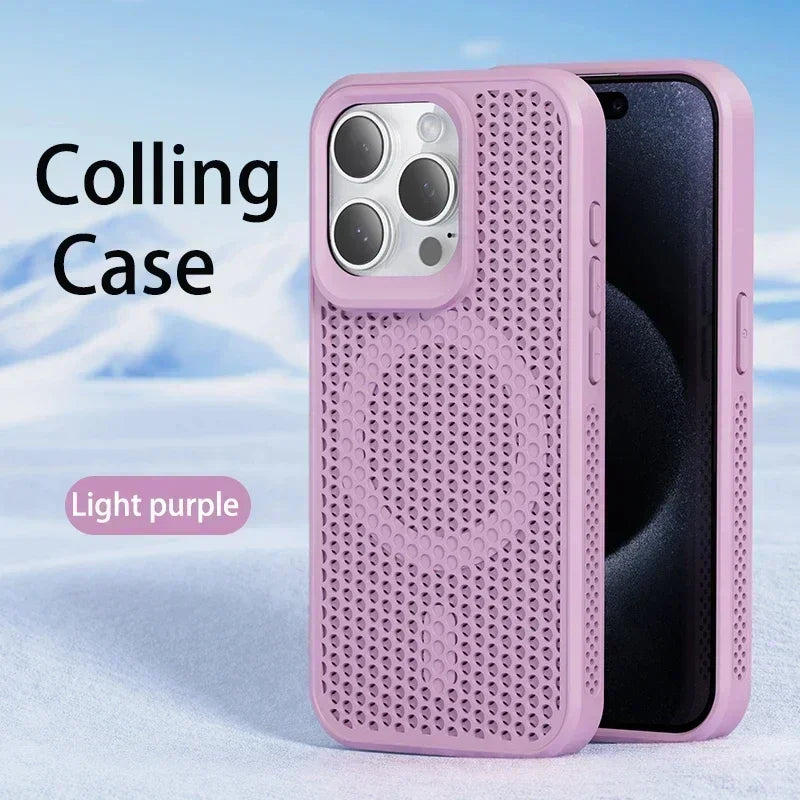 Purple Coque Magnétique Antichoc À Ventilation Optimisée Pour iPhone