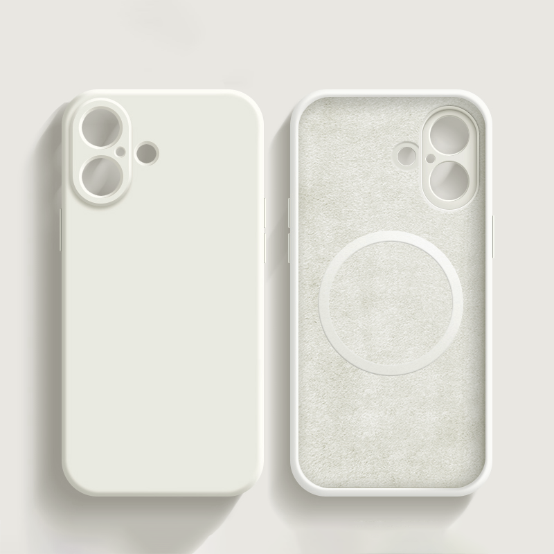 White Coque En Silicone Magnétique Résistante Pour iPhone