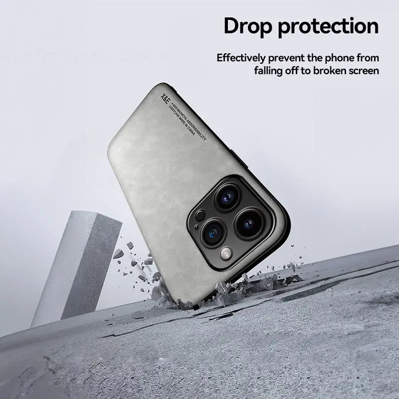 Coque Simili Cuir Avec Protection Renforcée Pour iPhone - Image 6