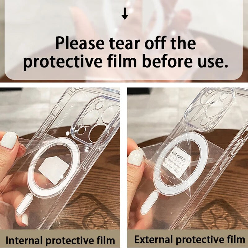 Coque Transparente Magnétique Avec Coins Renforcés Pour iPhone - Image 6