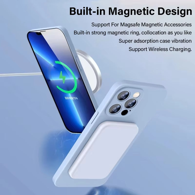 Coque En Silicone Magnétique Résistante Pour iPhone - Image 6