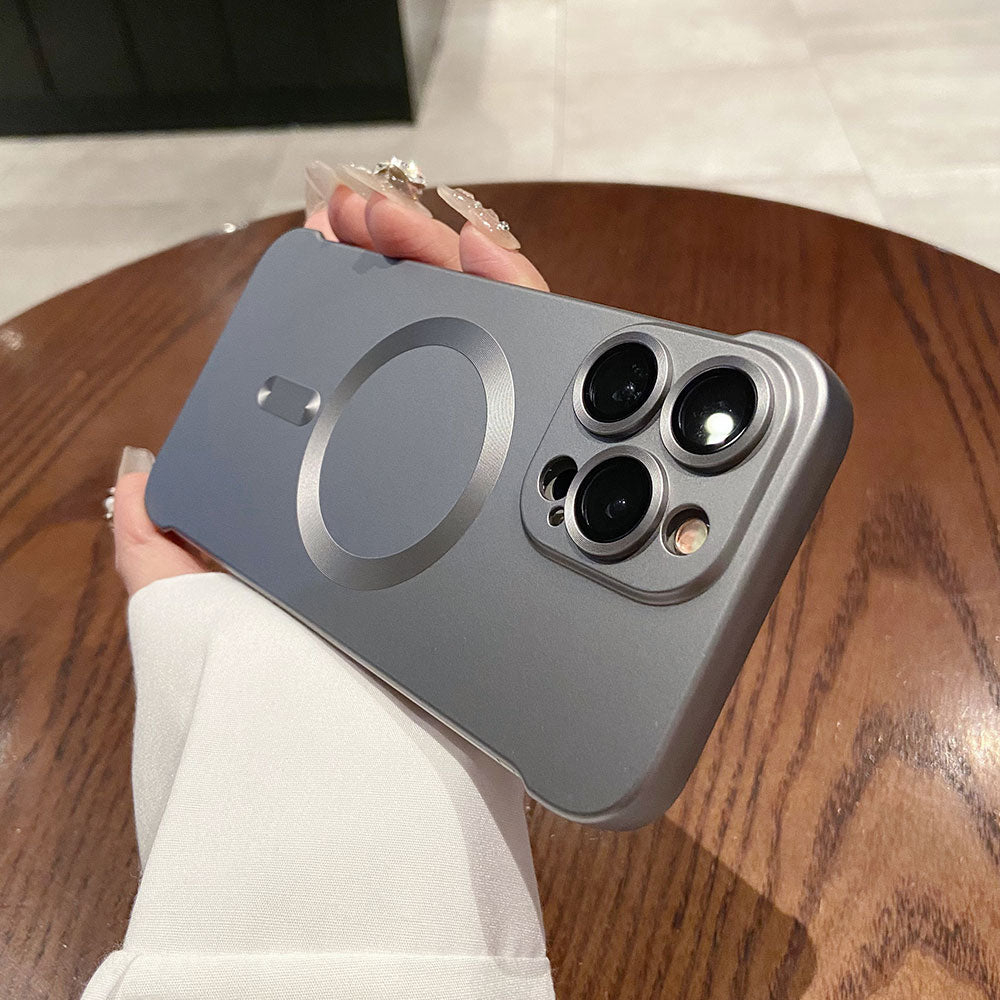 Coque Sans Bordure En Titane Avec Support Pour Iphone - Image 6