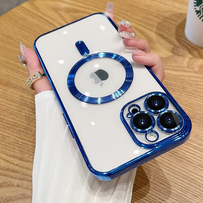 Blue Coque Magnétique Avec Protection Renforcée Pour iPhone