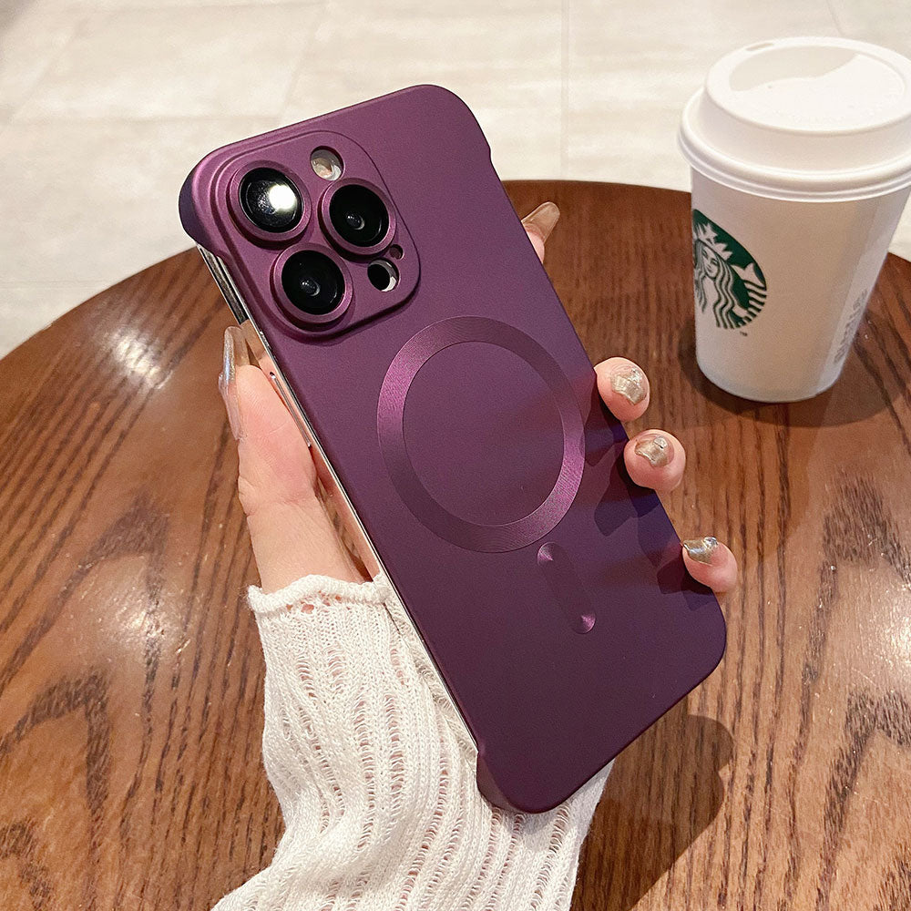 Wine Red Coque Sans Bordure En Titane Avec Support Pour Iphone