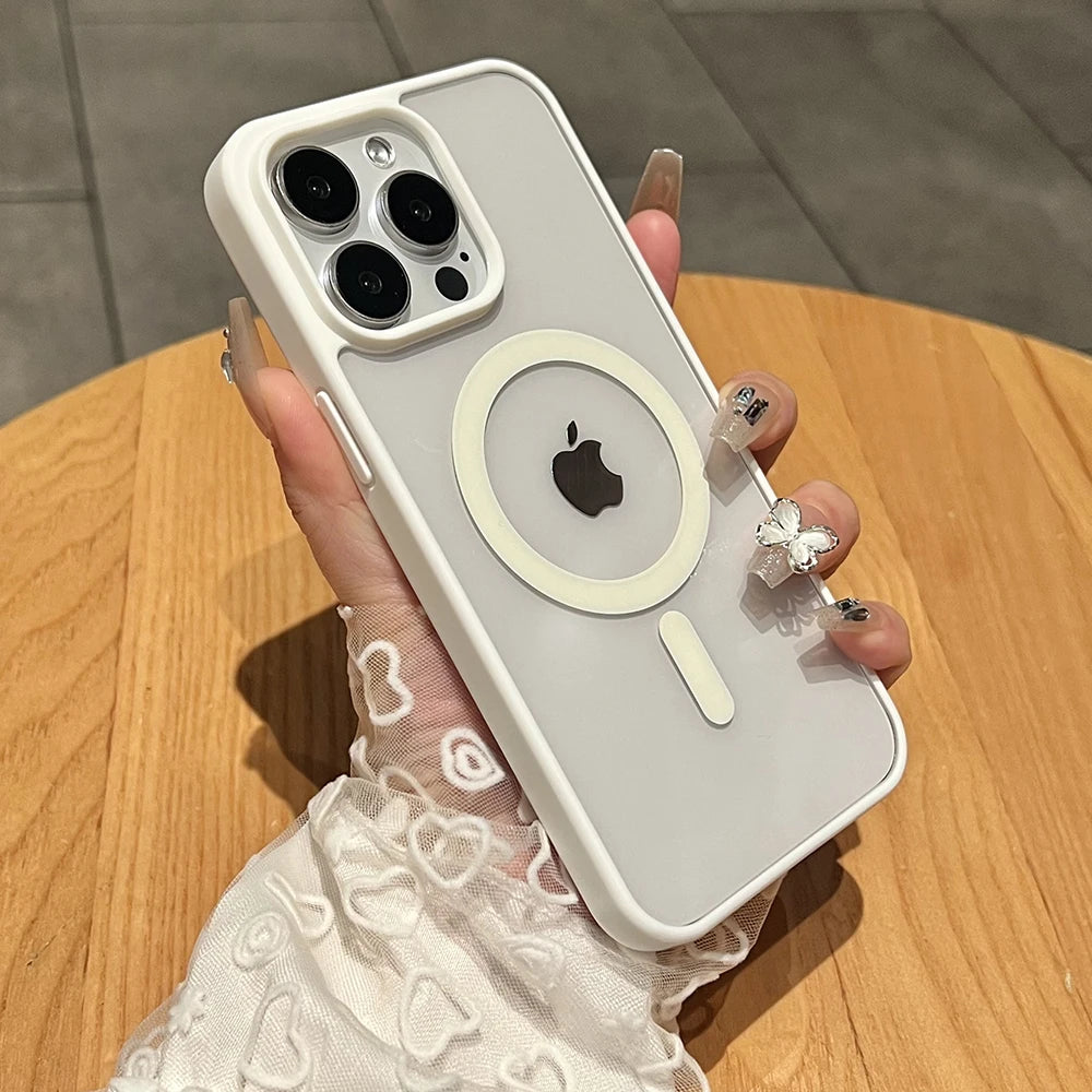 White Coque Magnétique Antichoc Pour Iphone