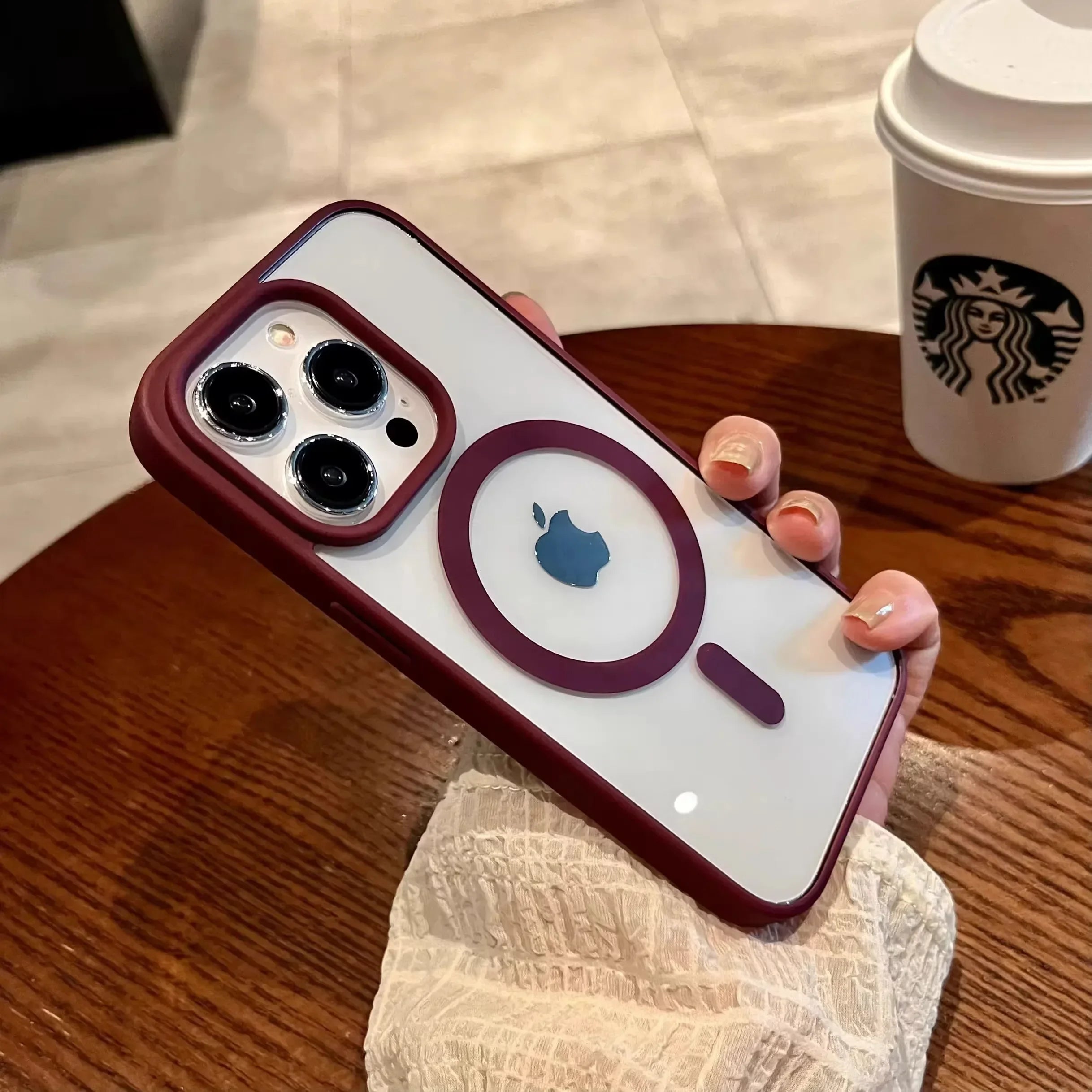Wine Red Coque Magnétique Antichoc Pour Iphone