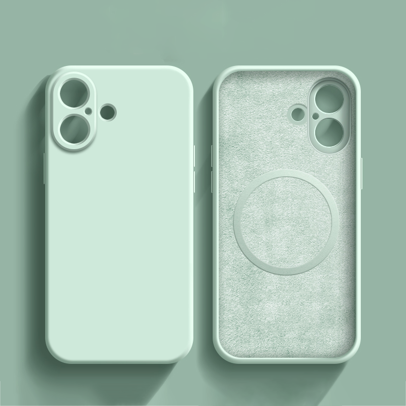 Cyan Coque En Silicone Magnétique Résistante Pour iPhone
