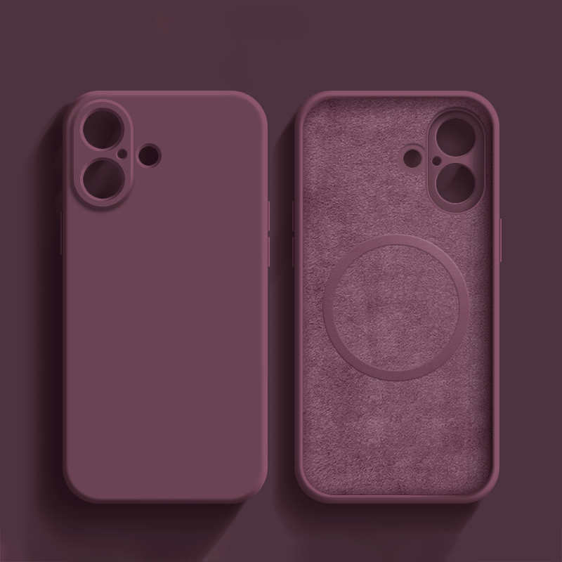Purple Coque En Silicone Magnétique Résistante Pour iPhone