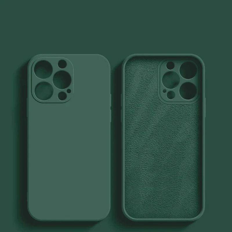 Coque Antichoc Fine en Silicone pour iPhone 15 Plus - Vert Foncé