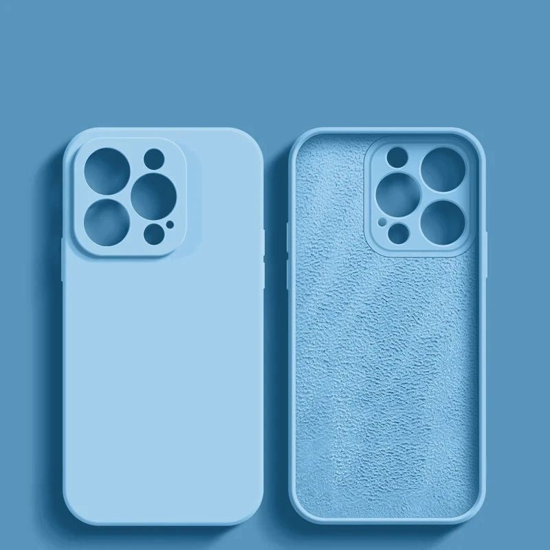 Coque Antichoc Fine en Silicone pour iPhone 16 Pro - Bleu Ciel