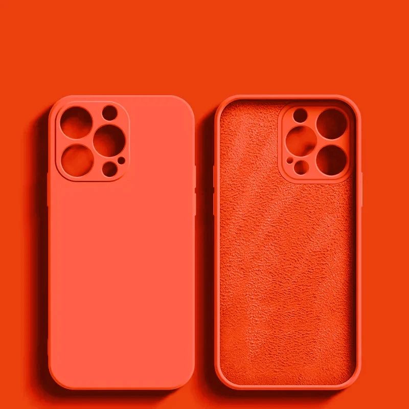 Coque Antichoc Fine en Silicone pour iPhone 16 Pro Max - Rouge