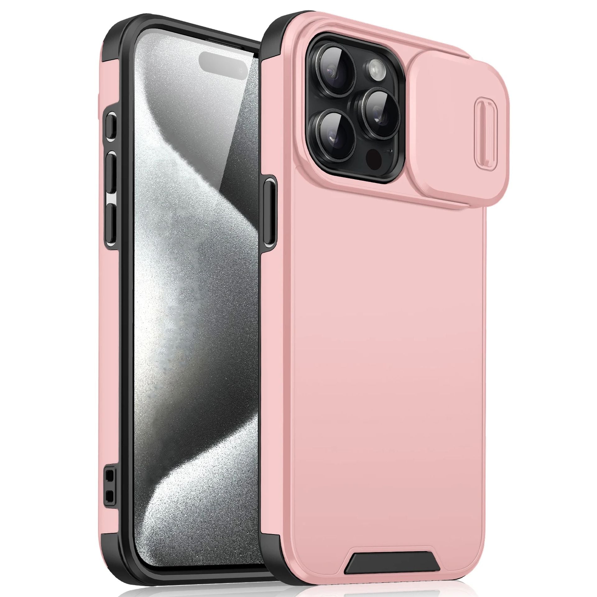 Coque Antisalissure Matelassée Confortable 360 Protection pour iPhone 15 Plus - Rose