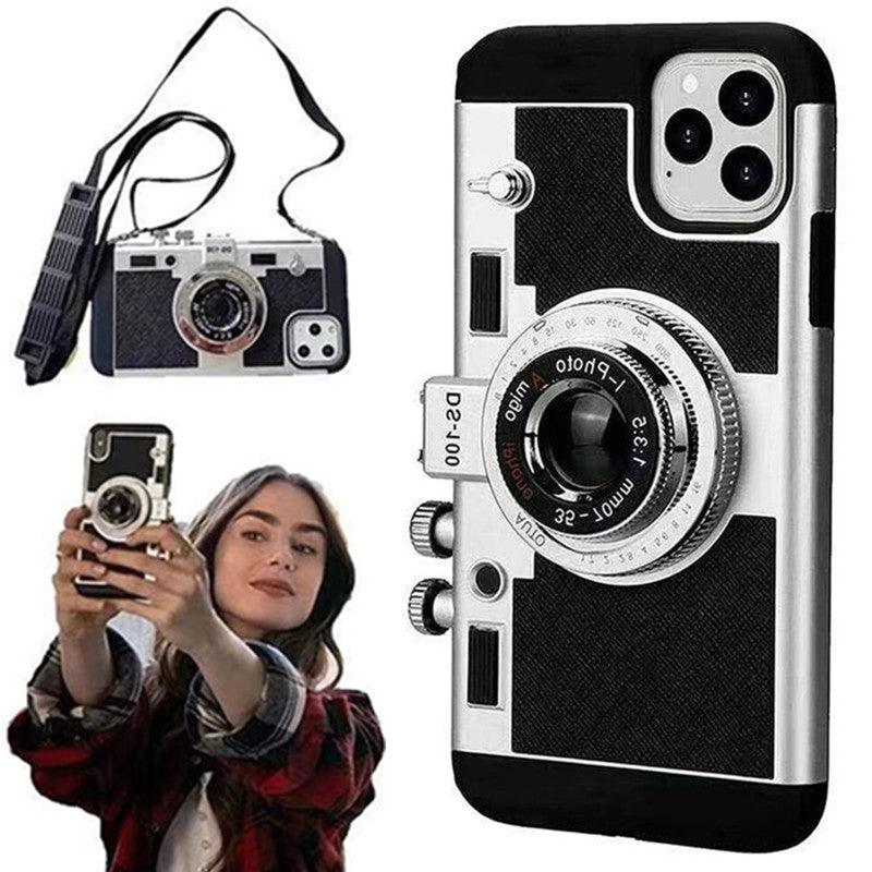 Coque Appareil Photo Rétro 3D pour iPhone 16 Pro Max
