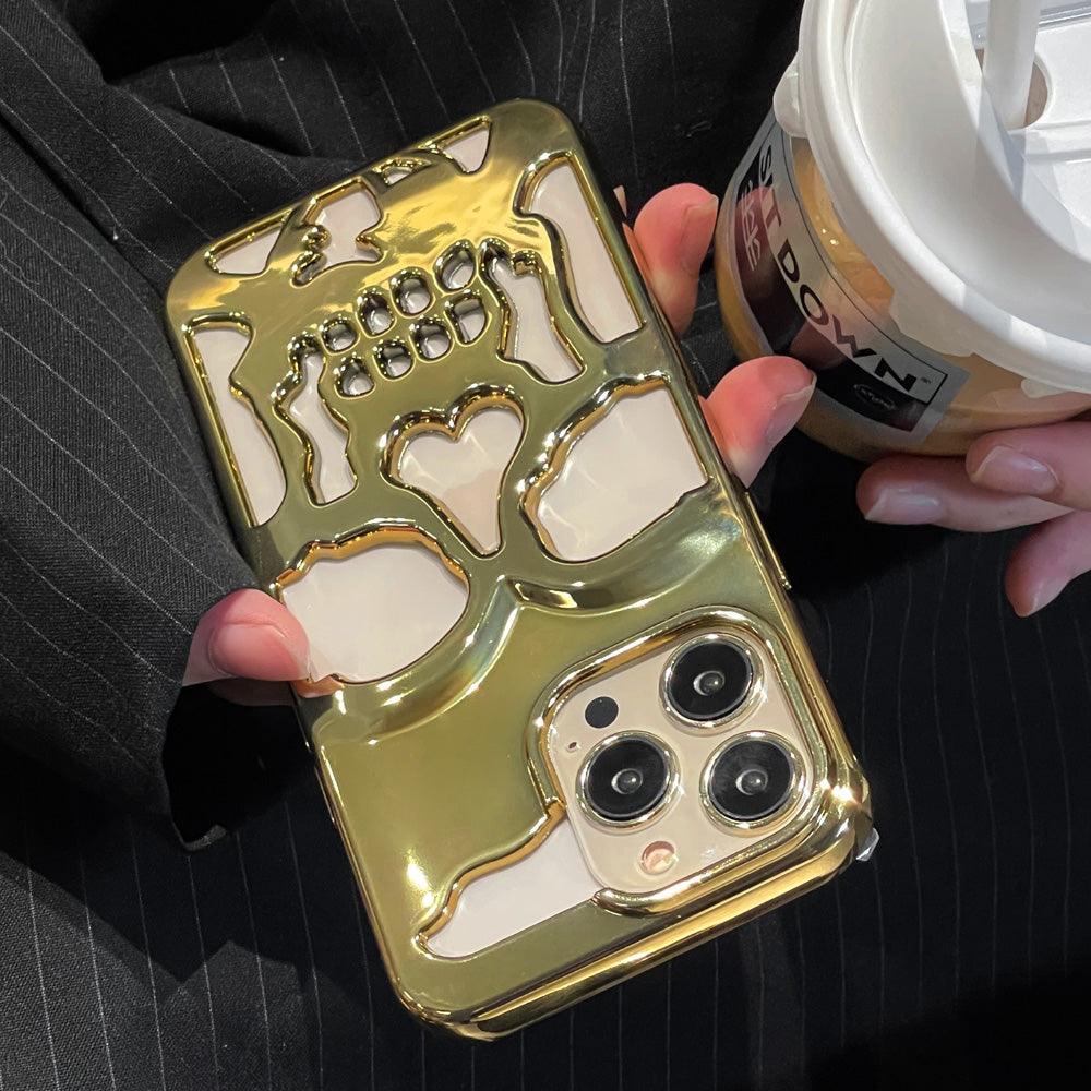 Coque Crâne en Acrylique pour iPhone 16 Pro