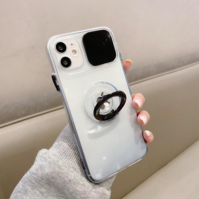 Coque Dégradée Transparente Avec Support et Protection d'objectifs pour iPhone 12 Pro - Coque Wiqeo 10€-15€, Coque, iPhone 12 Pro, Silicone, Support, Transparente Wiqeo, Déstockeur de Coques Pour iPhone