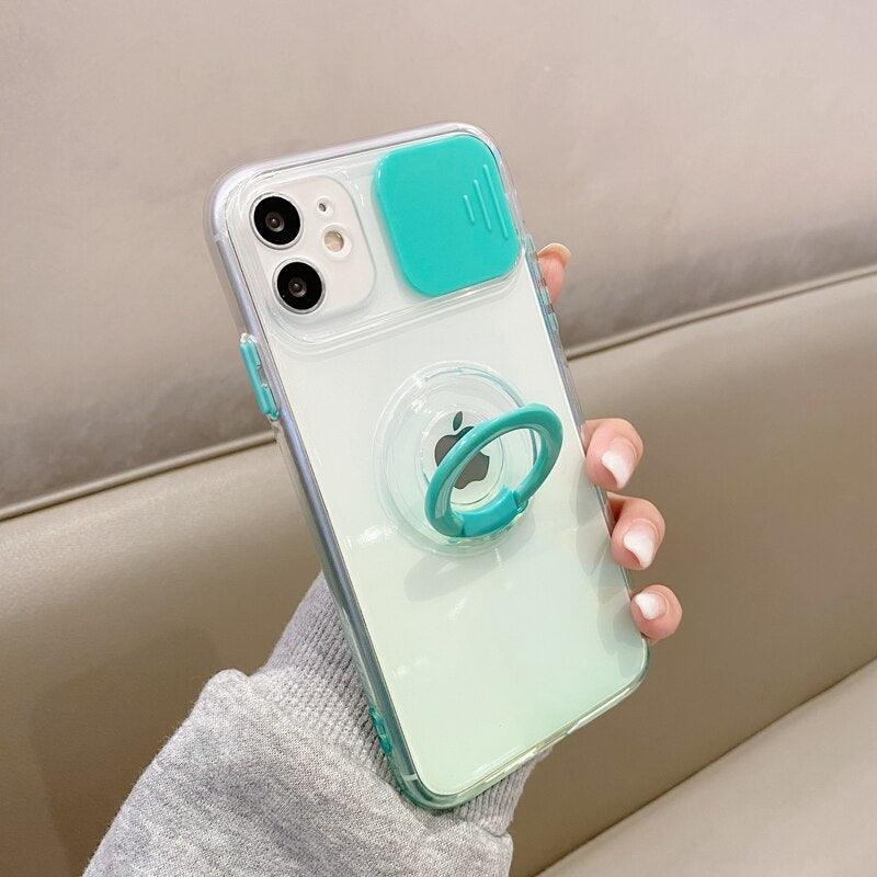 Coque Dégradée Transparente Avec Support et Protection d'objectifs pour iPhone 12 Pro - Coque Wiqeo 10€-15€, Coque, iPhone 12 Pro, Silicone, Support, Transparente Wiqeo, Déstockeur de Coques Pour iPhone