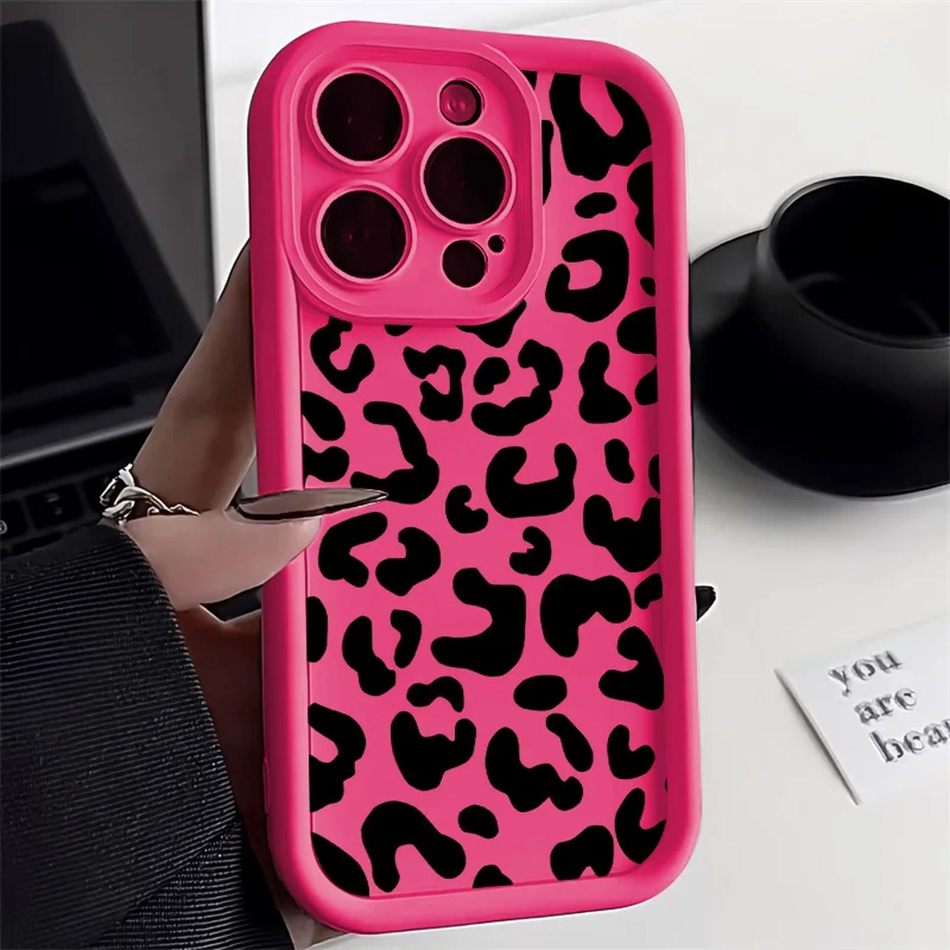 Coque Léopard Flexible Avec Protection Renforcée pour iPhone 15 Plus