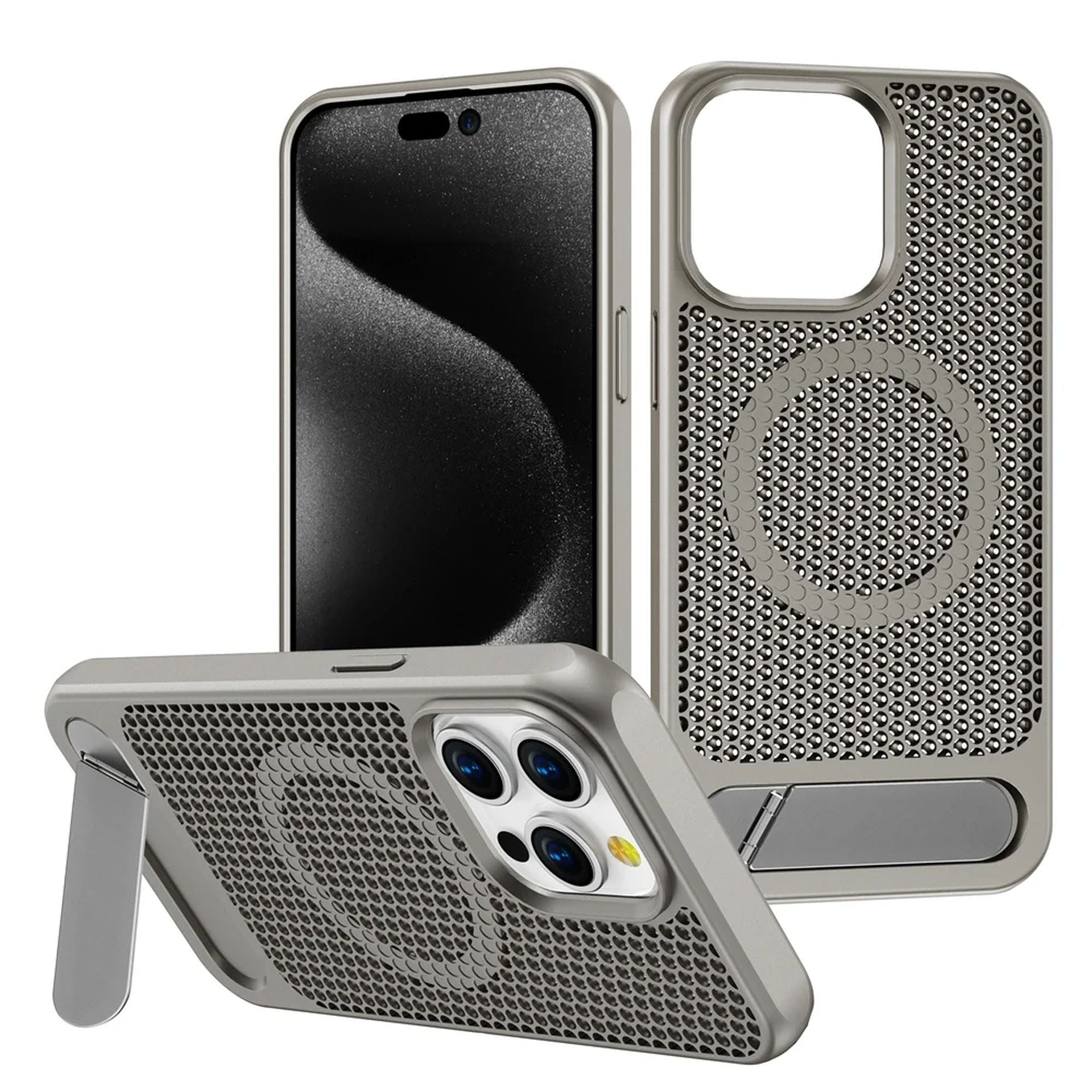 Coque Magnétique Antichoc Avec Dissipation Thermique pour iPhone 12 Pro Max - Gris
