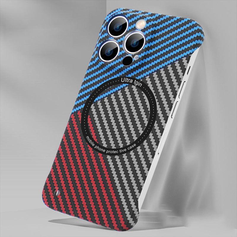 Coque Magnétique Aspect Fibre de Carbone pour iPhone 13 Pro Max - Coque Wiqeo 10€-15€, Coque, iPhone 13 Pro Max, Magsafe, Silicone Wiqeo, Déstockeur de Coques Pour iPhone