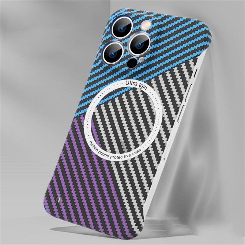 Coque Magnétique Aspect Fibre de Carbone pour iPhone 15 Plus - Coque Wiqeo 10€-15€, Coque, iPhone 15 Plus, Magsafe, Silicone Wiqeo, Déstockeur de Coques Pour iPhone