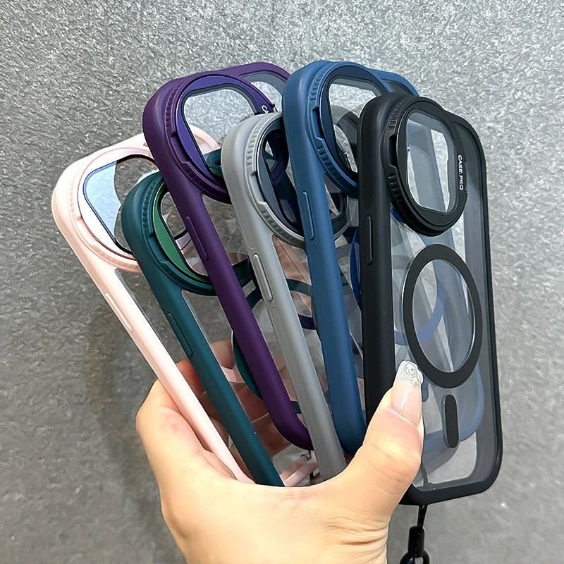 Coque Magnétique Transparente avec Protection d'Objectifs pour iPhone 16 Pro Max