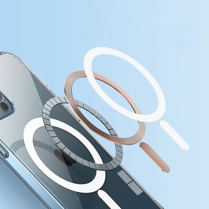 Coque magnétique transparente compatible MagSafe pour iPhone 15