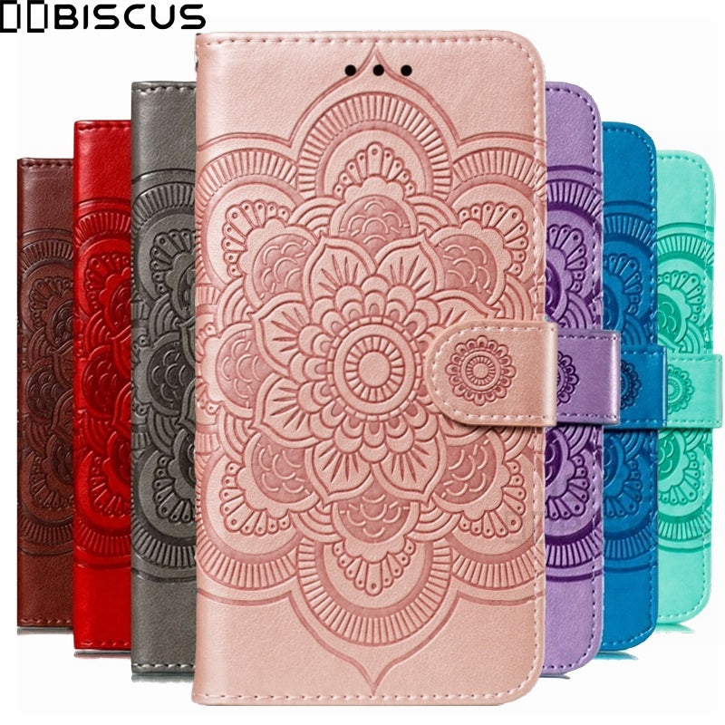 Coque Portefeuille Motif à Fleurs pour iPhone 15