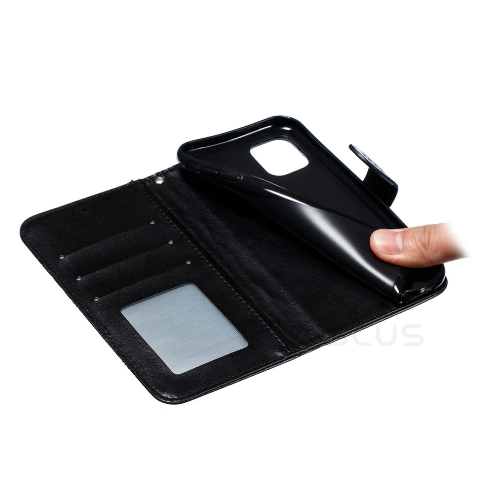 Coque Portefeuille Motif à Fleurs pour iPhone 16 Pro Max