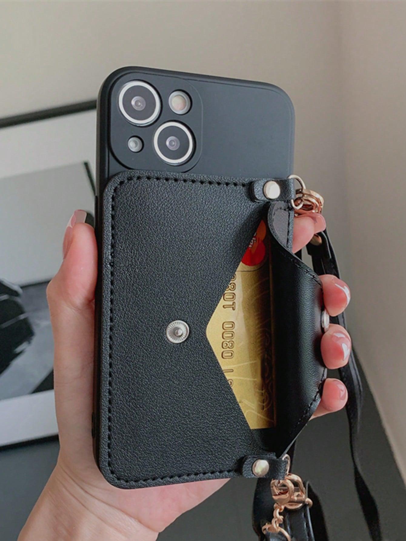 Coque Sac Portefeuille Avec Sangle pour iPhone 13 - Coque Wiqeo 15€-20€, Chaine, Coque, Cuir, iPhone 13, Portefeuille, Silicone Wiqeo, Déstockeur de Coques Pour iPhone