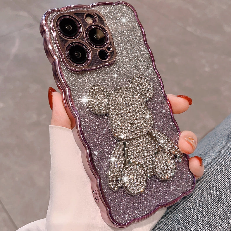 Coque Scintillante en Strass pour iPhone 15 Plus - Violet