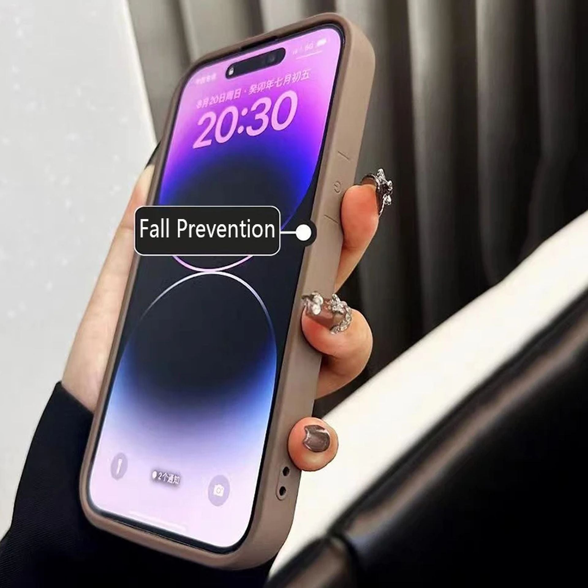 Coque Silhouette Douce Avec Cœur 3D Antichoc pour iPhone 14 Pro Max