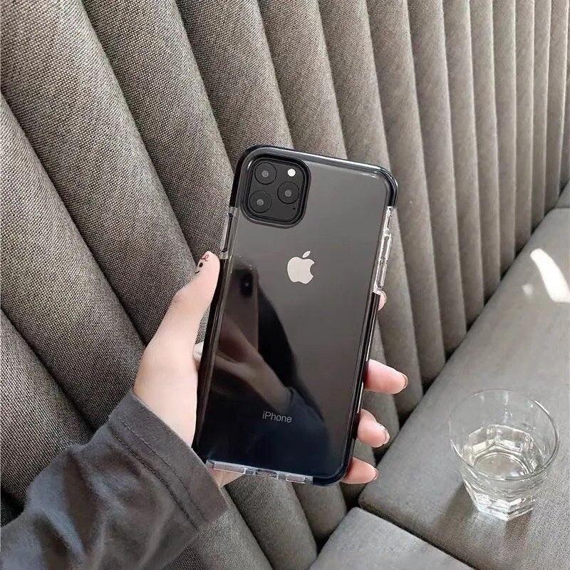 Coque Transparente à Bordures Épaisses pour iPhone 16 Pro Max