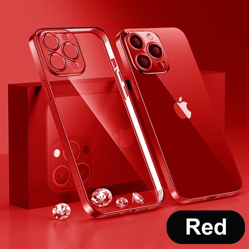 Coque Transparente Avec Placage Luxe en Gel de Silice pour iPhone 12 Pro - Coque Wiqeo 10€-15€, Coque, iPhone 12 Pro, Silicone, Transparente Wiqeo, Déstockeur de Coques Pour iPhone