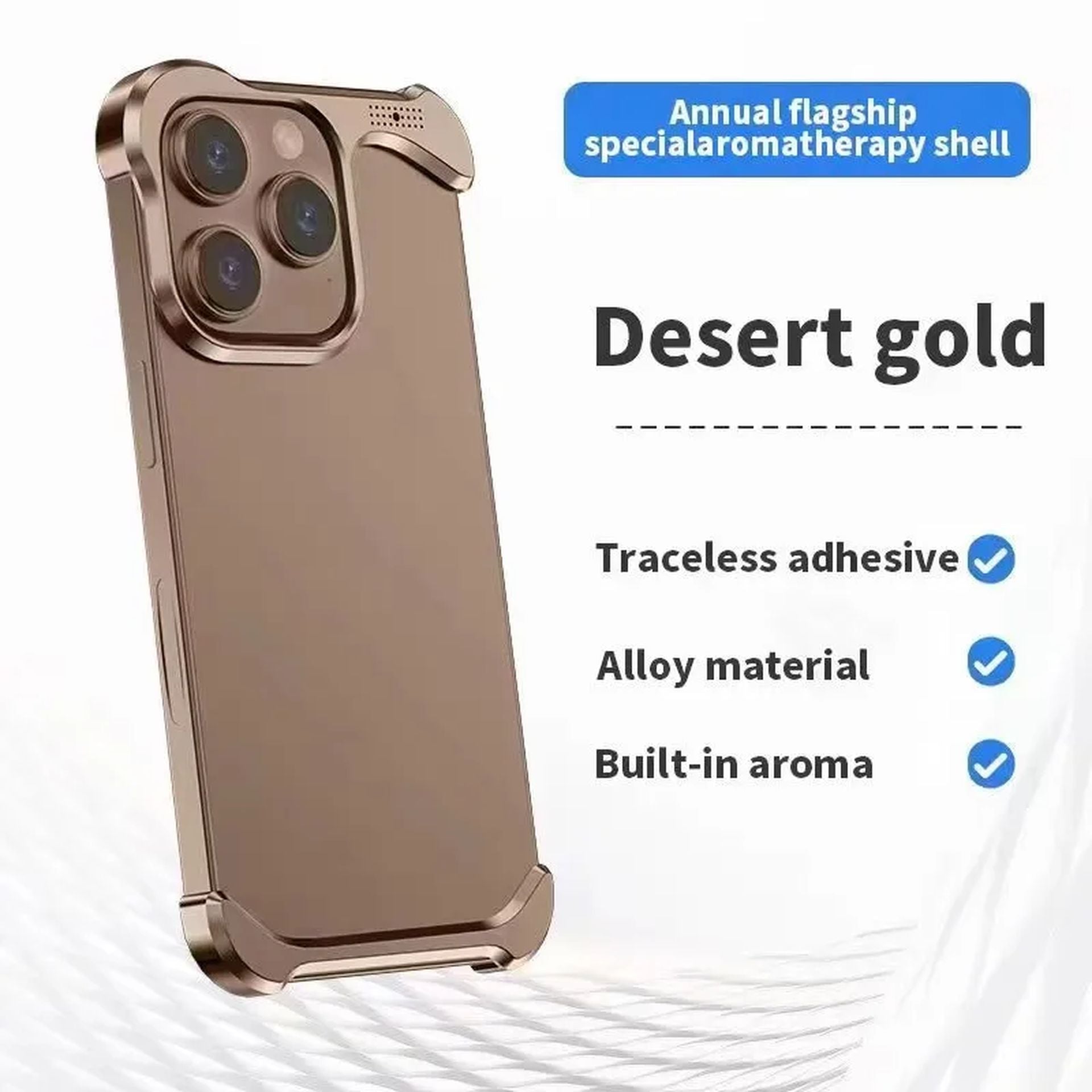 Coque Ultra-Légère en Métal pour iPhone 12 Pro Max - Or