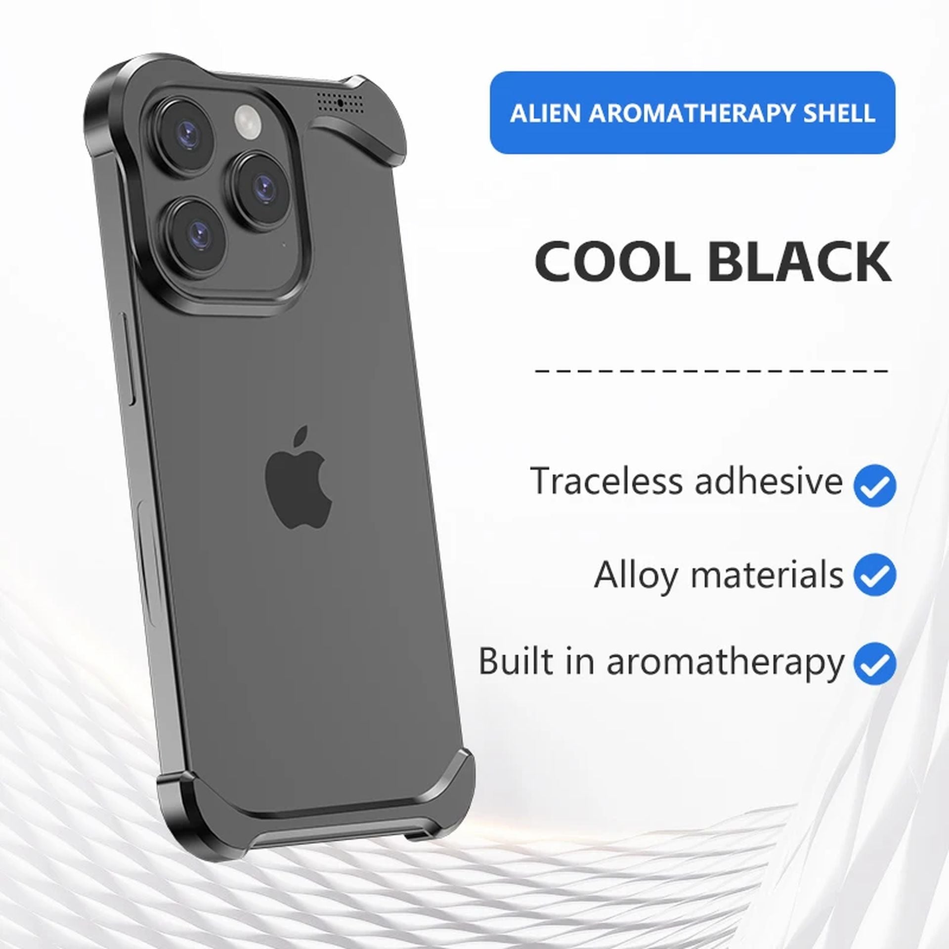 Coque Ultra-Légère en Métal pour iPhone 12 Pro Max - Noir