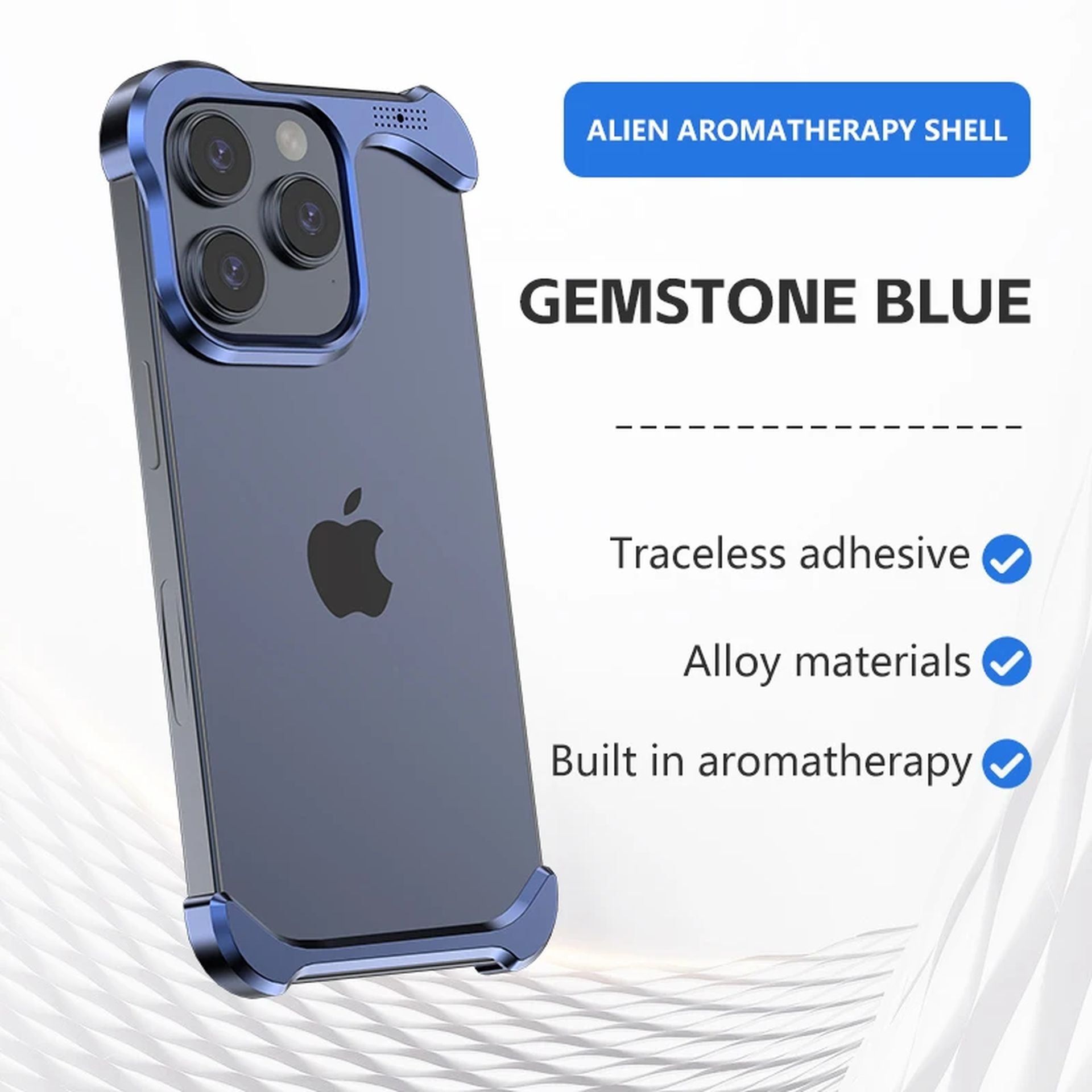 Coque Ultra-Légère en Métal pour iPhone 12 Pro Max - Bleu