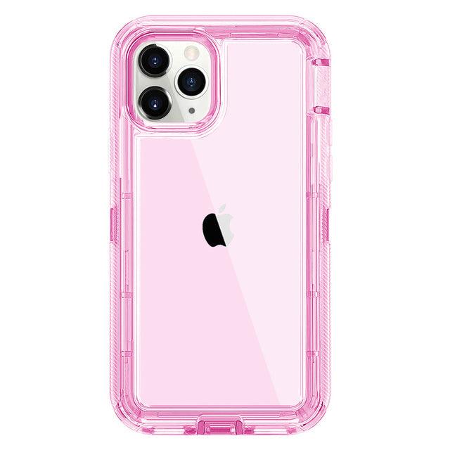 Coque antichoc brillante en silicone rose pour iPhone 13 Pro Max avec bords renforcés. - Wiqeo
