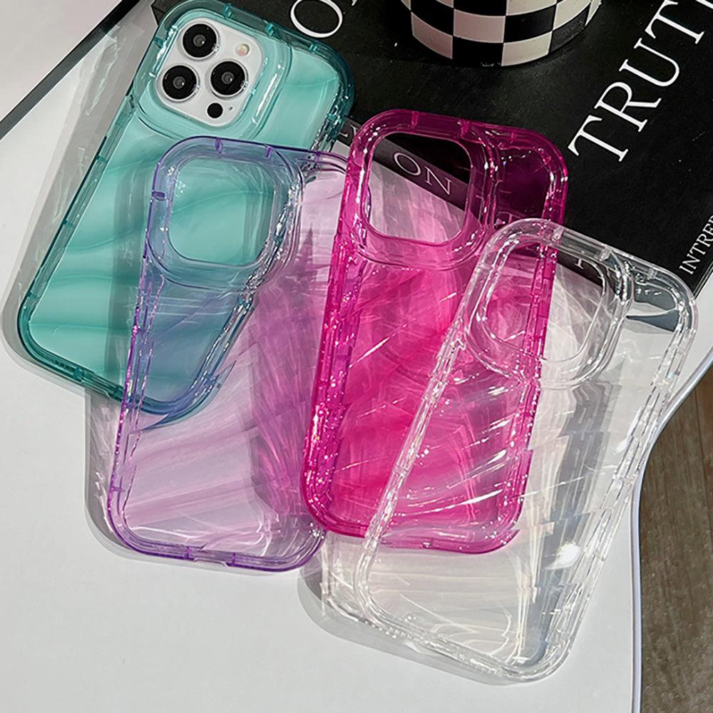 Coque en SIlicone avec Motif Ondulé pour iPhone 15 Plus - Coque Wiqeo 15€-20€, Coque, iPhone 15 Plus, Silicone, Transparente Wiqeo, Déstockeur de Coques Pour iPhone