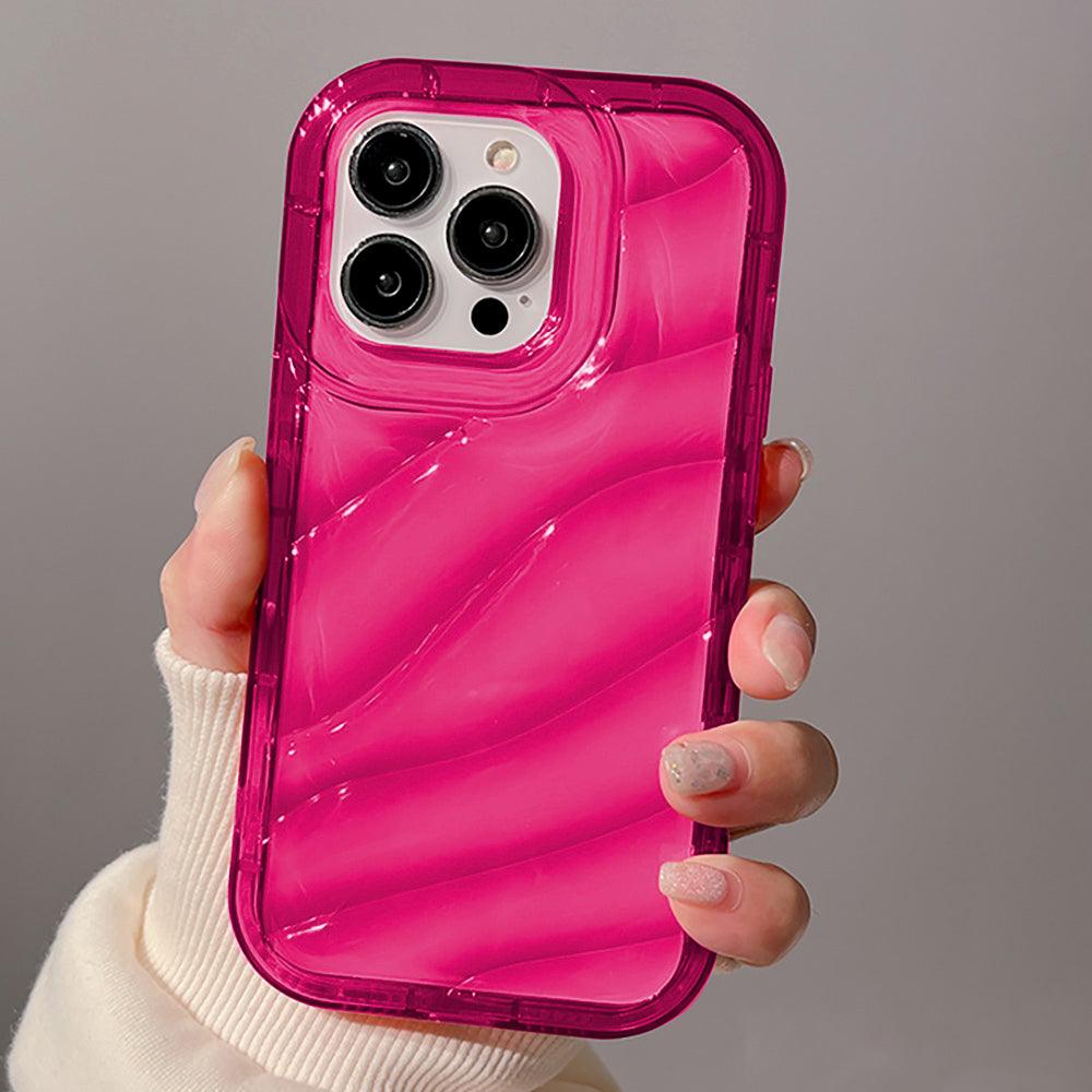 Coque en SIlicone avec Motif Ondulé pour iPhone 15 Plus - Coque Wiqeo 15€-20€, Coque, iPhone 15 Plus, Silicone, Transparente Wiqeo, Déstockeur de Coques Pour iPhone